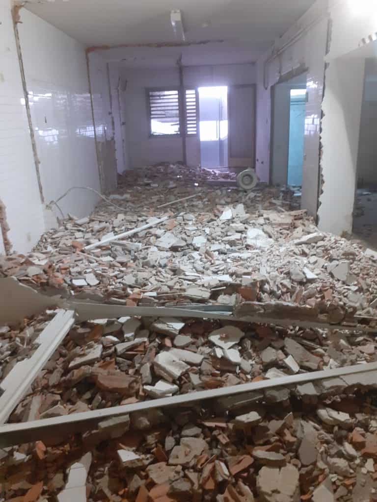 Demolición de pisos en Huesca
